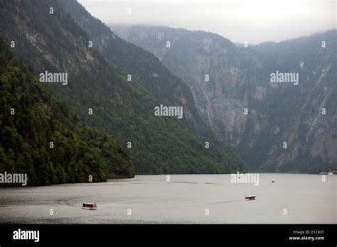 Tourist Boats On The Konigssee Bavaria Germany Stock Photo Alamy