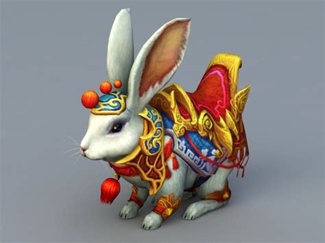 Anime Rabbit Mount 3d Model 3ds Max Files Free Download Modeling