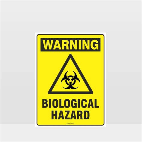Warning Biological Hazard Sign Notice Information Sign HAZARD SIGNS NZ