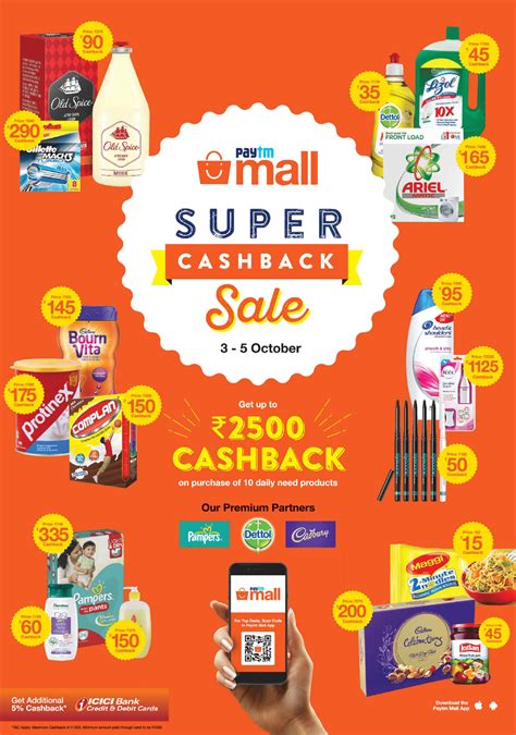 Paytm Mall Super Cashback Sale 3 5 October Get Upto Rs 2500 Cashback On