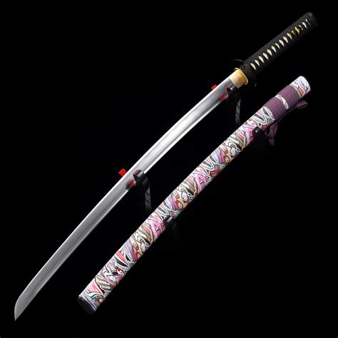 Épée Katana Japonaise Faite à La Main En Acier Au Carbone 1060 Avec