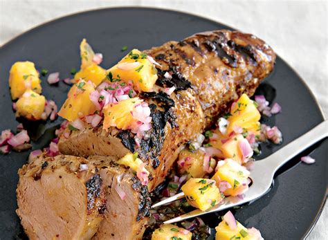 Get nutrition facts in common serving sizes: Grilled Pork Tenderloin With Pineapple Salsa Recipe | Eat This Not That