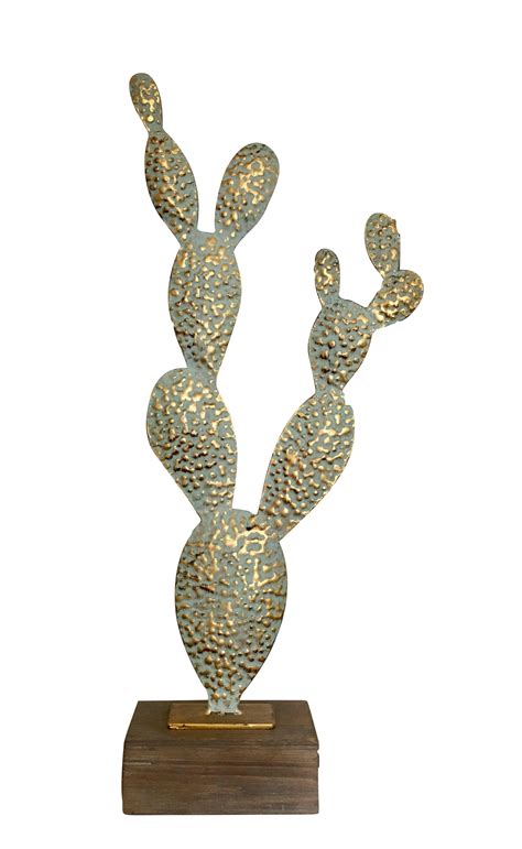 Metal Modern Cactus Sculpture | Chairish