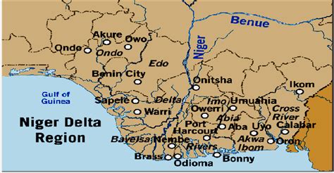 Map Of Niger Delta Region Of Nigeria The World Map