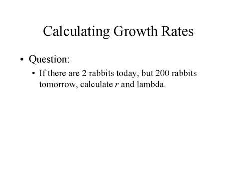 Calculating Growth Rates