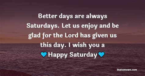 50 Best Happy Saturday Messages In January 2024