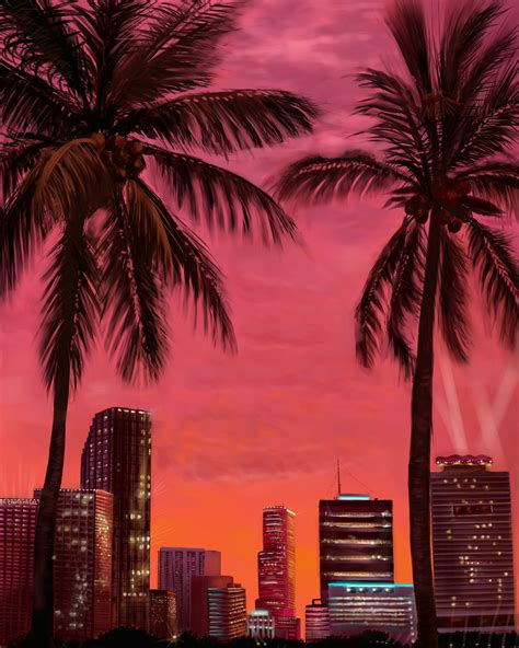 Pin By Арина Смирнова On My Works Sky Aesthetic Miami Wallpaper City Aesthetic