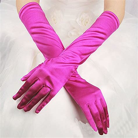 edislea womens satin long banquet gloves opera wedding bridal evening party prom sexy gloves