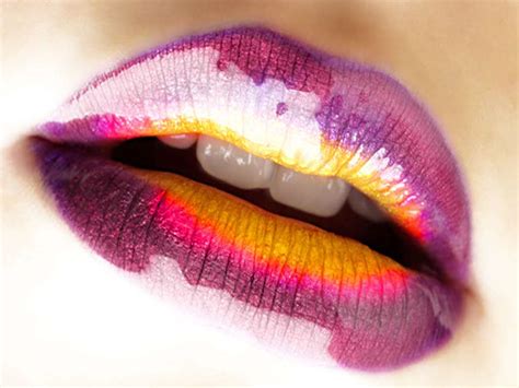 Colorful Pink Lips Photography Colorful Background Wallpapers