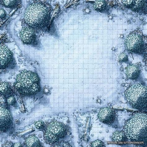Snowy Forest Dnd Battlemap For Rime Of The Frostmaiden Fantasy Map Sexiz Pix