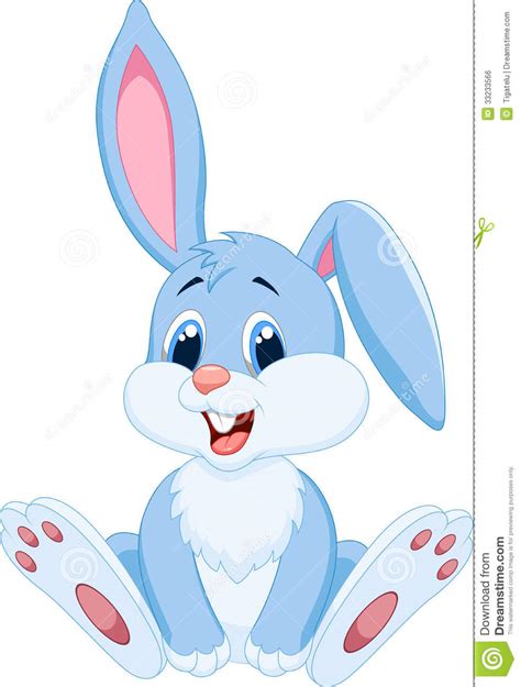 Cute Rabbit Cartoon Stock Vector Illustration Of Domestic