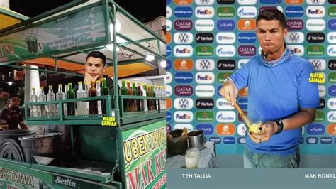 6 Editan Foto Jika Cristiano Ronaldo Jadi Pedagang Di Indonesia Ini