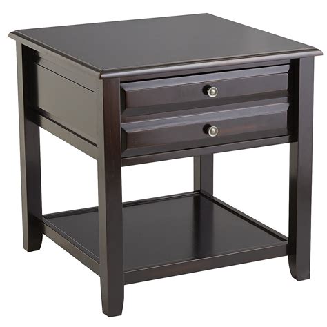 Anywhere Large End Table Rubbed Black Black End Tables End Tables