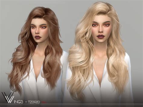 The Sims Resource Wings Tz0920 Hairstyle Sims 4 Hairs