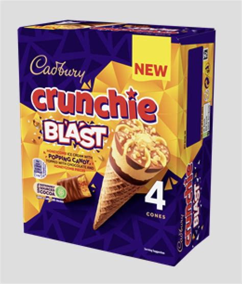 cadbury debuts dairy milk caramel stick and crunchie blast cone in uk frozen foods biz