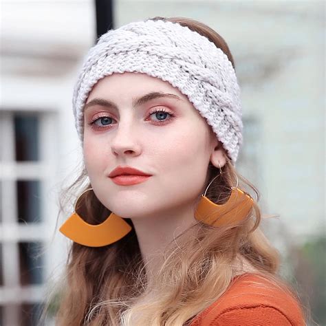 Buy 2018 Warm Elastic Knit Women Headbands Wool