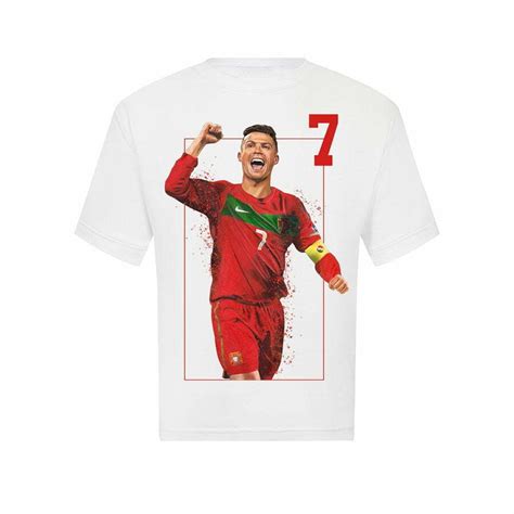 Buy Portugal Legend Cristiano Ronaldo Football Memorabilia T Shirt White