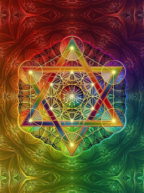 Metatrons Cube With Merkabah And Flower Of Life By Lilyas Sacred