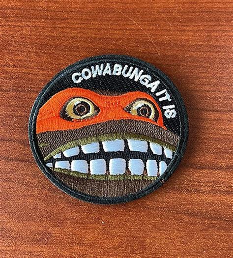 Cowabunga It Is Patch Morale Patches Tactical Funny Etsy