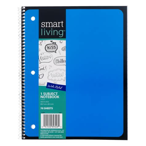 Teo Jasmin 1 Subject Spiral Notebook Wide Rule 70 Sheets 105 In X 8 In