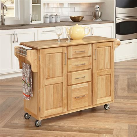 Our smart range of kitchen carts add that extra storage we all look for. Home Styles Natural Kitchen Cart With Storage-5089-95 ...
