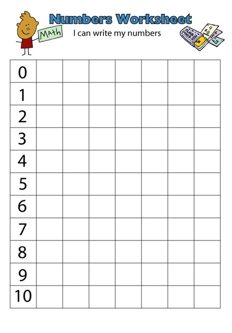 Number Writing Worksheets