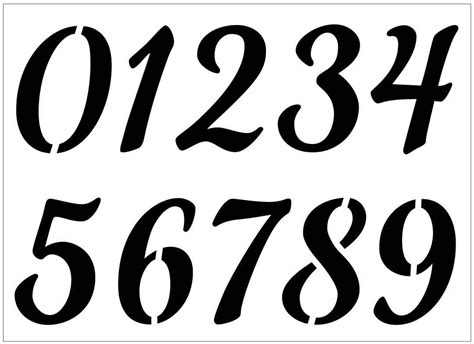 Calligraphy Font Number Stencil Stencil Numbers Stencils Online Images And Photos Finder