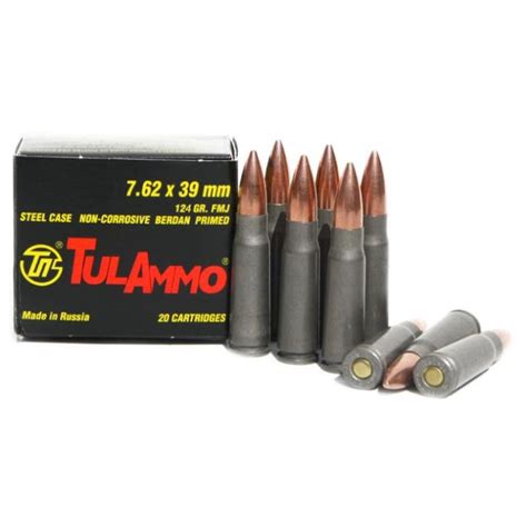 Tulammo 762x39 Mm 124 Gr Fmj Lax Ammunition