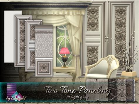 Two Tone Paneling In Light Gray By Emerald At Tsr Sims 4 Updates
