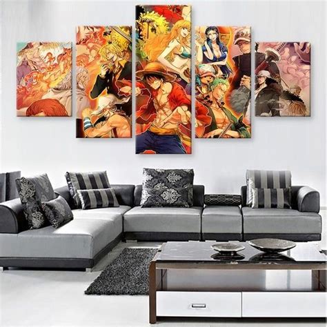 Unframed 5 Piece Poster Picture One Piece Monkey·d·luffy And Friend