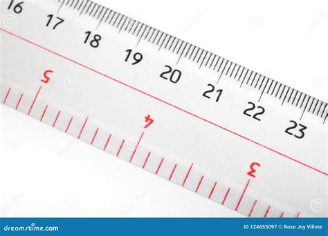 Ruler For Inches Centimeter And Millimeter Stock Image Image Of