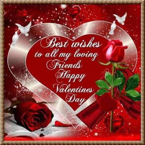Best Wishes To All My Loving Friends Happy Valentines Day Pictures