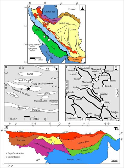 A Simplified Geological Map Of Iran Modified After Schlagintweit
