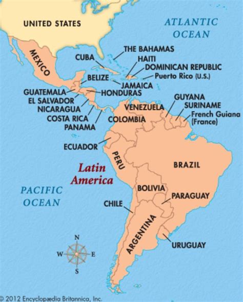 Map Of Latin America Latin America Map South America Map Central