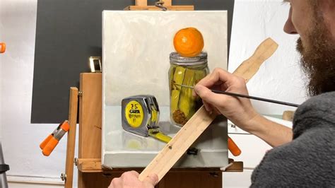 How To Paint Reflective Metal Clear Glass And Liquid Painting Demo