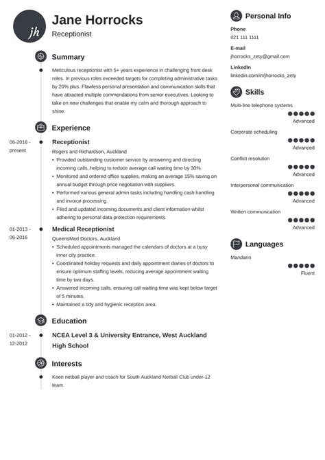 18 Professional Cv Templates For Nz To Fill In And Download