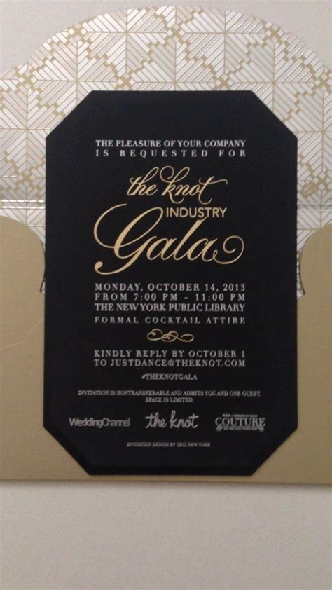 knot industry gala invitations  ceci  york