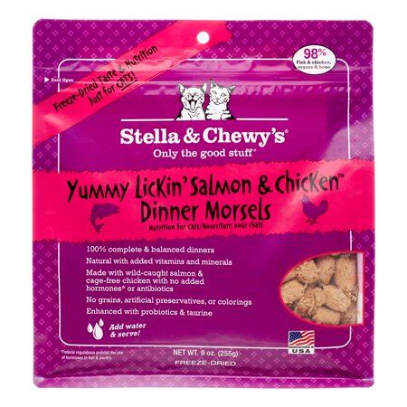 Stella & chewy's belief is that raw is the pinnacle of animal nutrition and that any amount of raw in a dog's diet will have a meaningful and positive impact. Stella & Chewy's Dinner Morsels Grain-Free Salmon ...