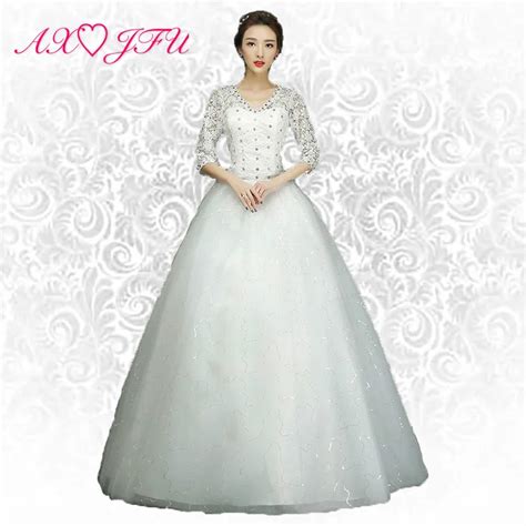 Axjfu Beauty Girl Lace Wedding Dress Princess Wedding Dress Princess Flower Wedding Dress S In