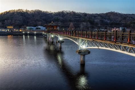 Woryeonggyo Bridge At Night In Andong Stock Image Image Of Famous