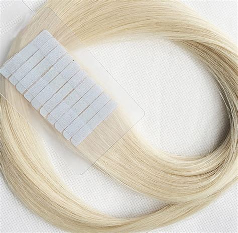 Seamless Remy Indian Tape Hair Platinum Blonde Straight Human Hair Tape