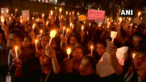 Karnataka Students Hold Candle March In Bengaluru To Protest Against