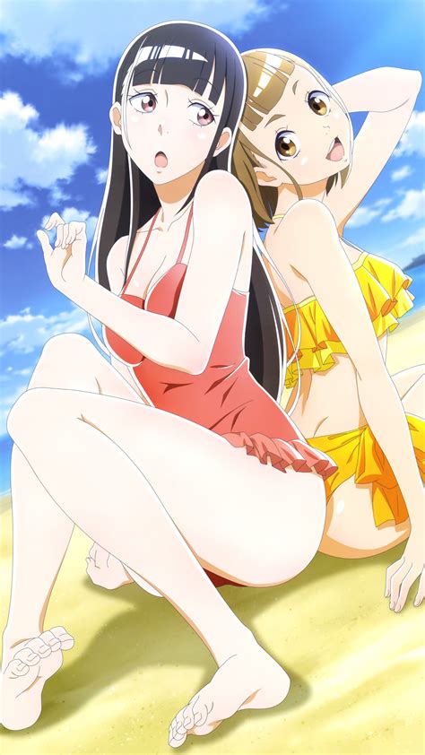 Sora Yori Mo Tooi Basho Mari Tamaki Shirase Kobuchizawa 2160×3840 Kawaii Mobile