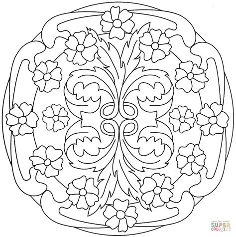 Our free printable mandalas are suitable for young and old. Mandala with Flower Pattern coloring page | Free Printable ...