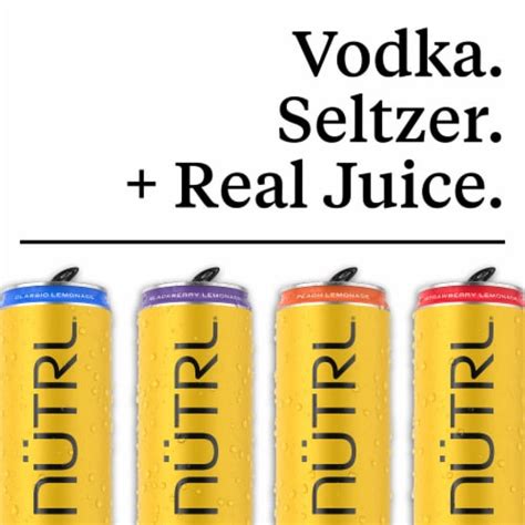 Nutrl Gluten Free Lemonade Vodka Seltzer Variety Pack 8 Pack 12 Fl