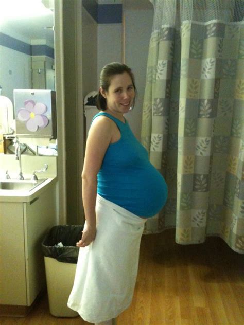 Month Pregnant Belly With Triplets Pregnantbelly