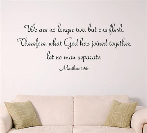 Two Become One Bible Verse Wall Graphic Wall By Signguysandgal