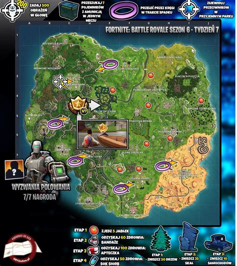 Mapa Sezon 6 tydzień 7 Wyzwania Fortnite Battle Royale Fortnite