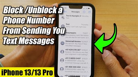 Iphone 1313 Pro How To Blockunblock A Phone Number From Sending You