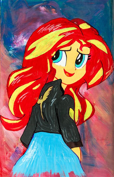 Sunset Shimmer With Phoenix Jacket By Aquilateagle On Deviantart